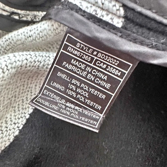 BB DAKOTA | Black Gray Belted Wrap Sweater Coat Wool Blend Katia | Medium - Picture 11 of 12